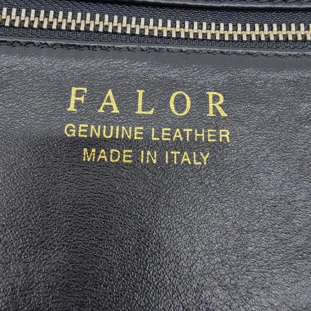 NWOT Falor Wristlet Genuine Italian Leather Bag Super‎ Soft Black Leather